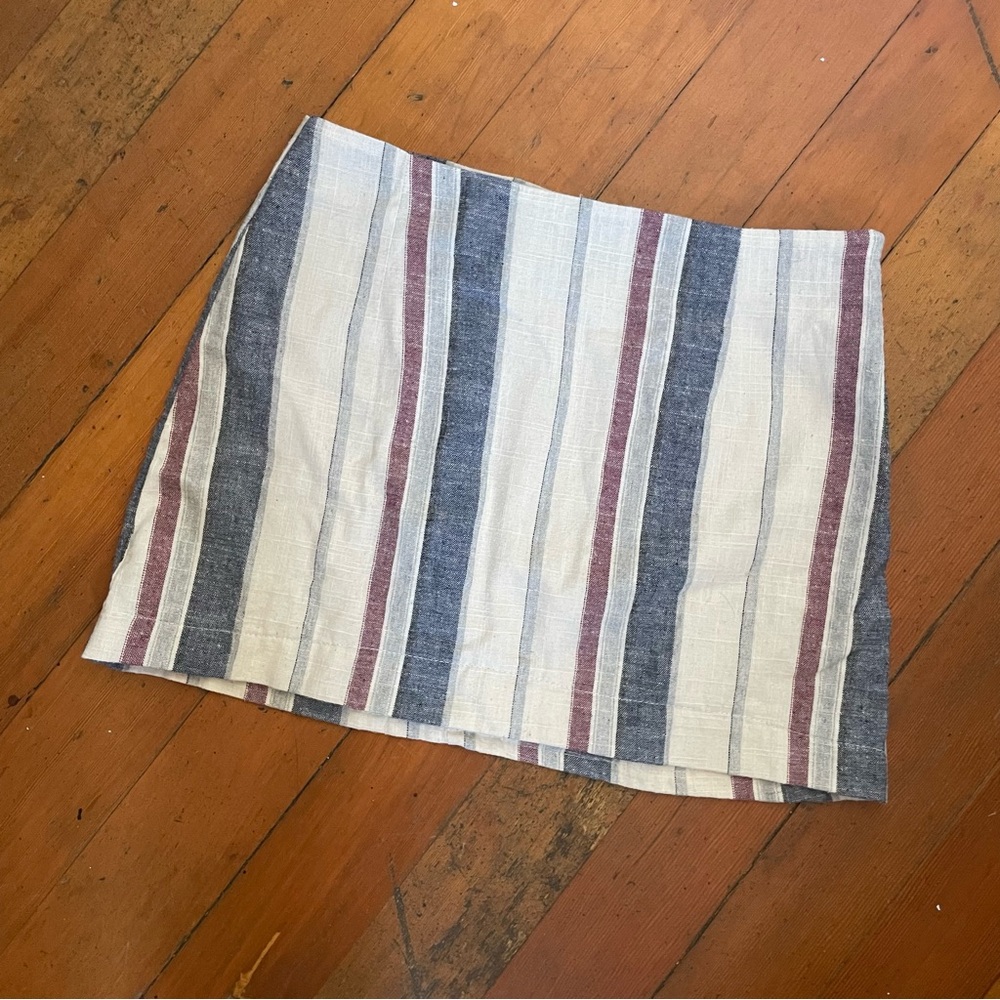 Striped Women's Skirt - Blue, White, and Red